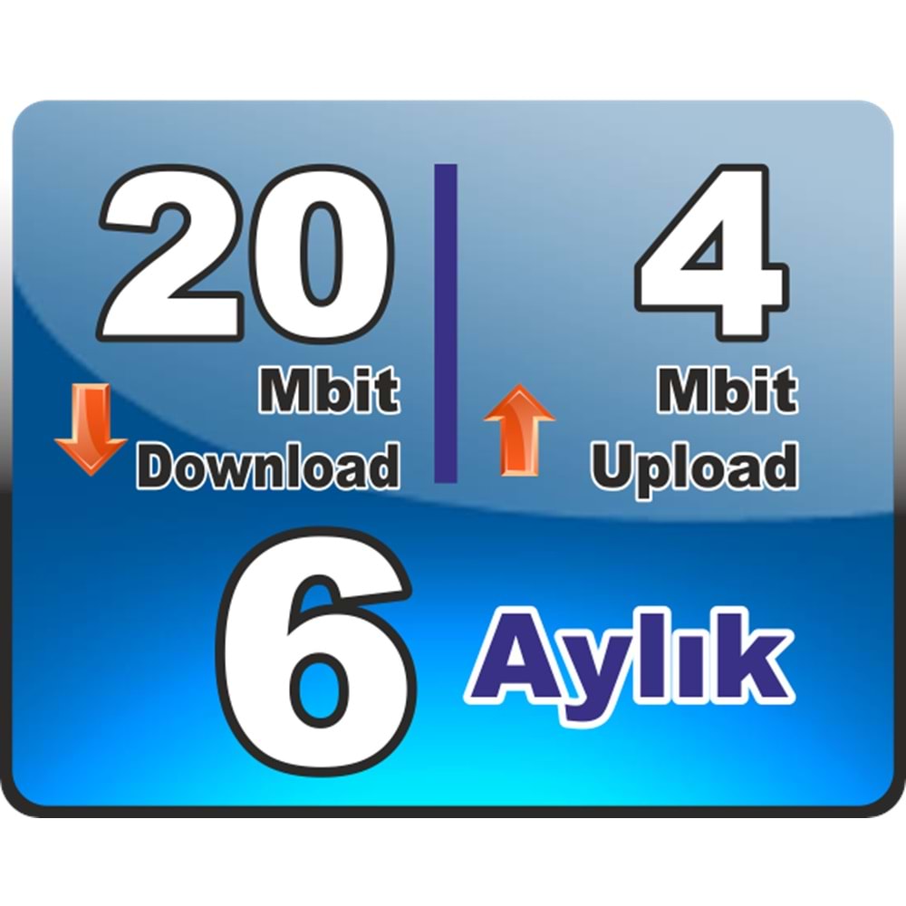 20 Mbit Down 4 Mbit Up Bireysel Wireless 6 (Altı) Aylık