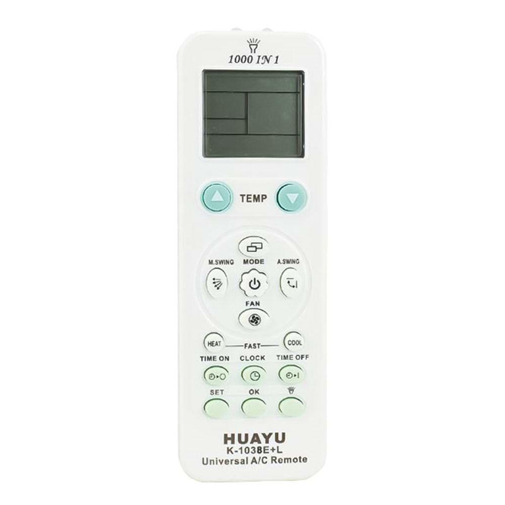 HUAYU KK K-1038E+L 1000 IN 1 UNIVERSAL KLİMA AKILLI KUMANDA (33368=3728)