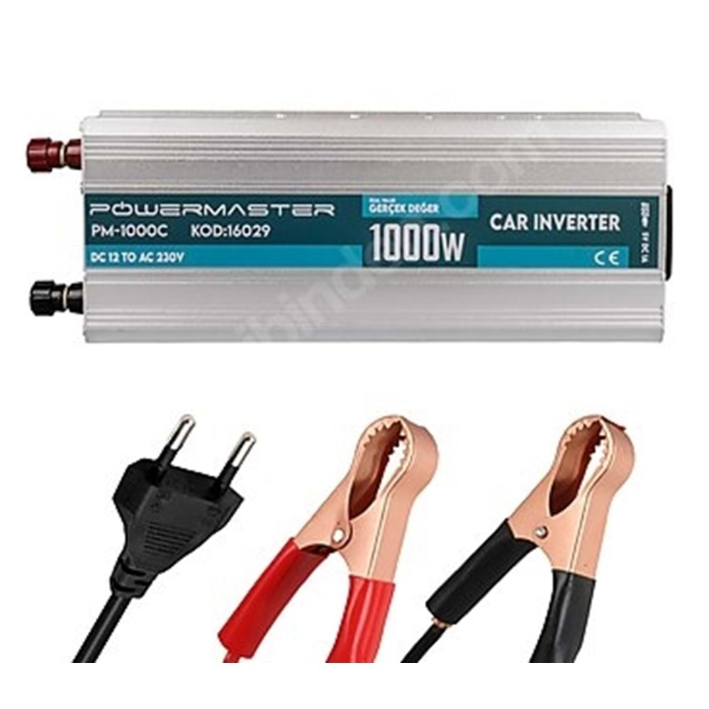 POWERMASTER PM-1000 12 VOLT-1000 WATT ŞARJLI UPSLİ İNVERTER