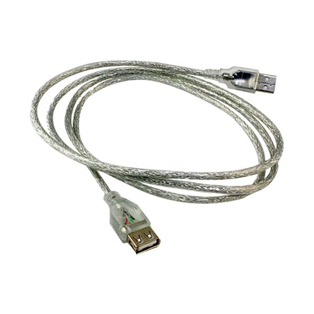 USB UZATMA KABLOSU 1.5 METRE ŞEFFAF POWERMASTER