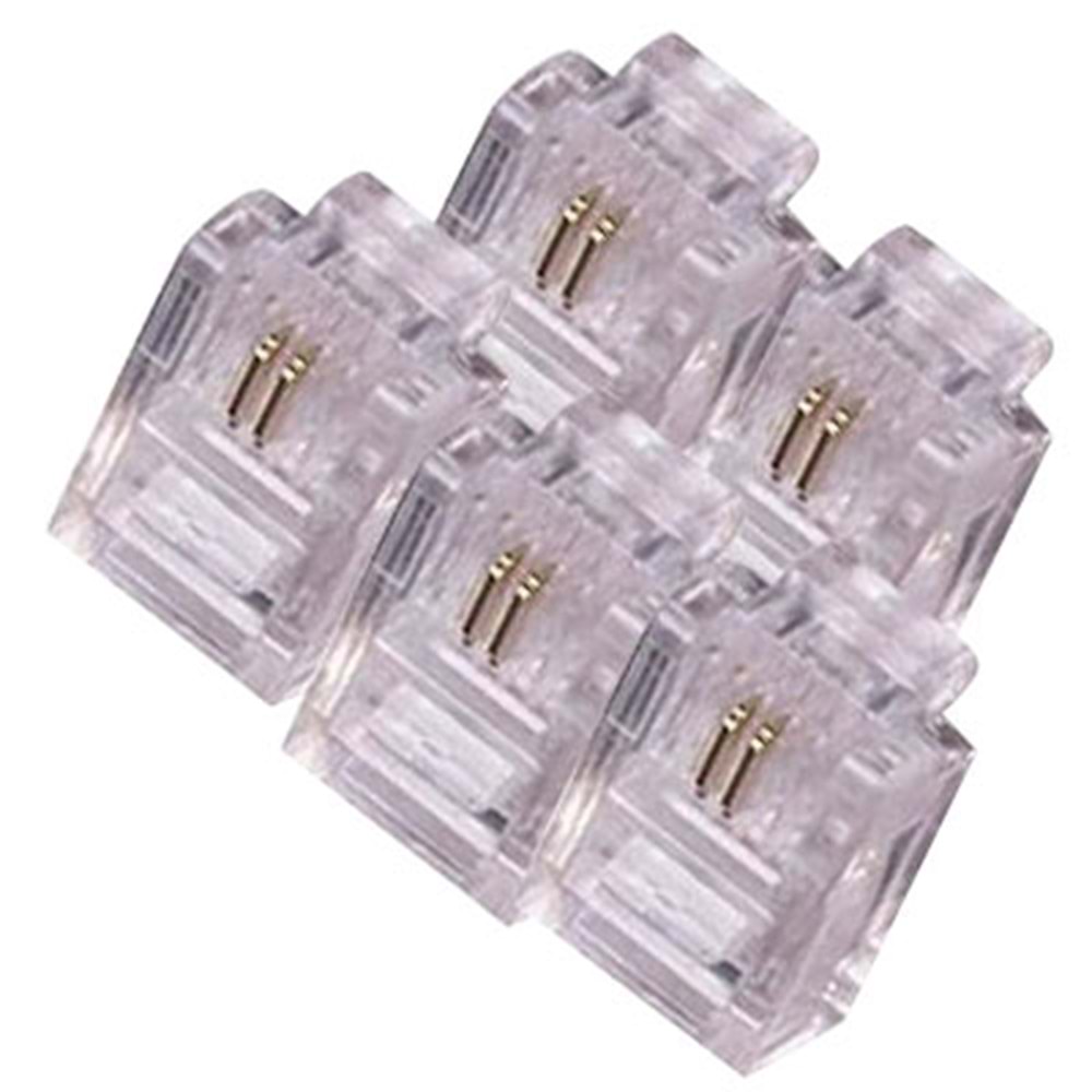 RJ11 TELEFON SOKETI 6P/2C (100'LÜK PAKET) POWERMASTER