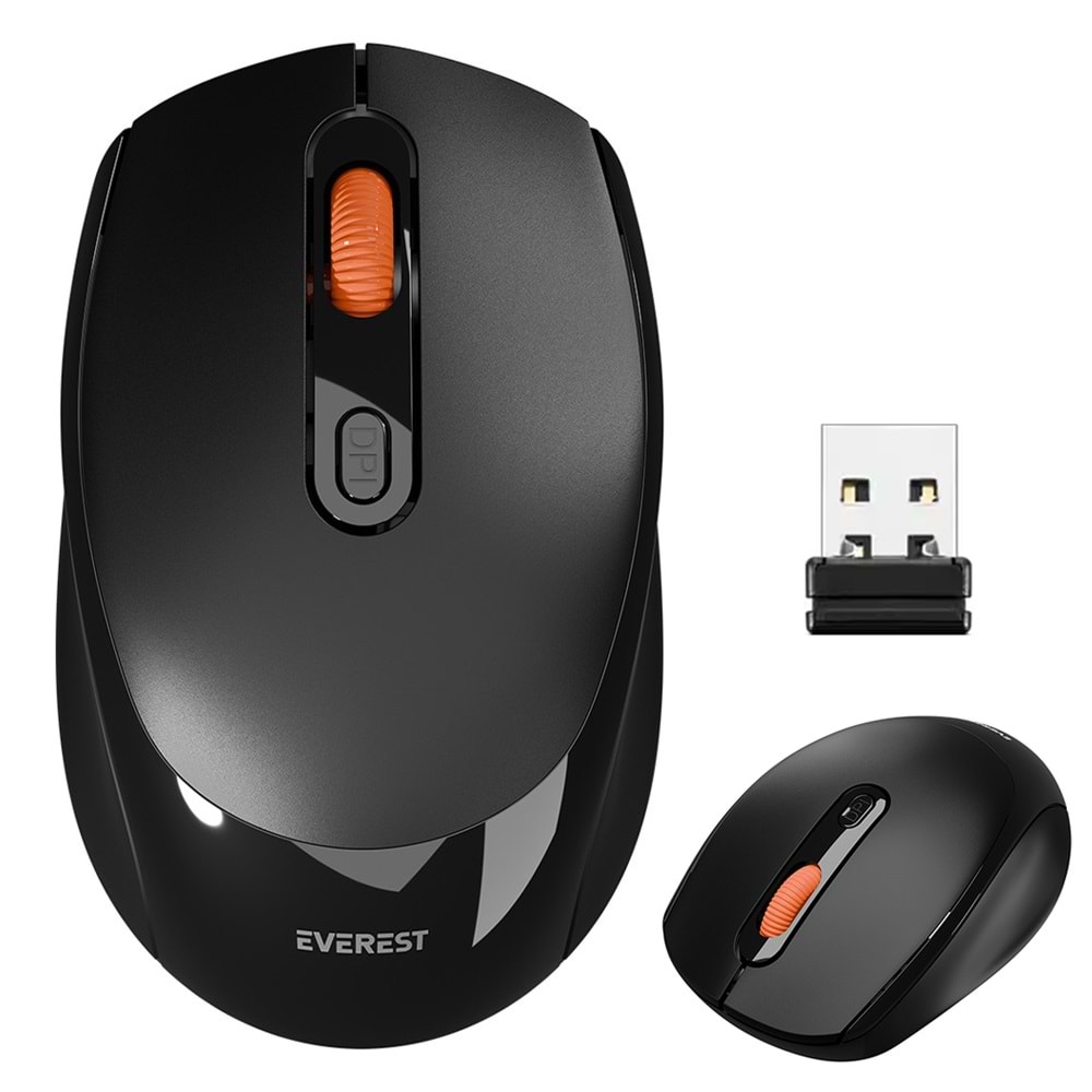 EVEREST SMW-87 USB SIYAH 2.4GHZ 1600DPI KABLOSUZ MOUSE
