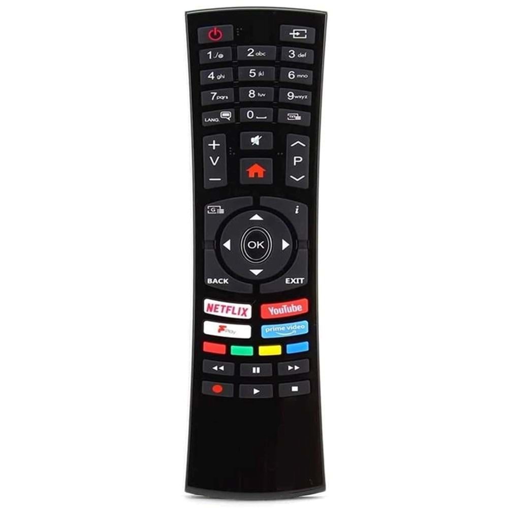 HEY KL KÜÇÜK KALIP VESTEL R/C 4391P BLACK FPLAY NETFLIX-YOUTUBE-PLAY TUSLU LCD LED TV KUMANDA