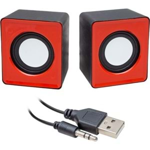 MAGICVOICE T-001 5WATT 1+1 MİNİ USB HOPARLÖR KARE MODEL 2457