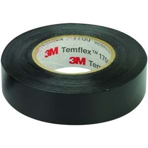 3M Temflex 1300E Siyah 10'lu Paket Pvc İzole Bant 0.13x19x0.13Mm