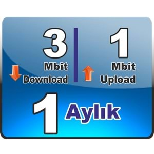 3 Mbit Down 1 Mbit Up Bireysel Wireless 1 (Bir) Aylık