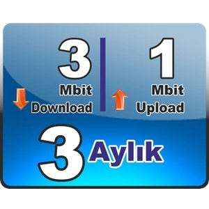 3 Mbit Down 1 Mbit Up Bireysel Wireless 3 (Üç) Aylık