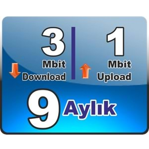 3 Mbit Down 1 Mbit Up Bireysel Wireless 9 (Dokuz) Aylık