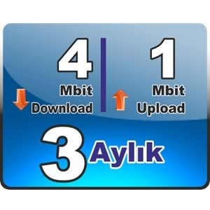 4 Mbit Down 1 Mbit Up Bireysel Wireless 3 (Üç) Aylık