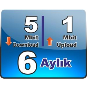 5 Mbit Down 1 Mbit Up Wireless 6 (Altı) Aylık