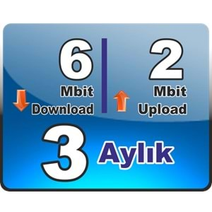 6 Mbit Down 2 Mbit up Bireysel Wireless 3 (Üç) Aylık