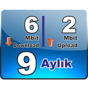 6 Mbit Down 2 Mbit Up Bireysel Wireless 9 (Dokuz) Aylık