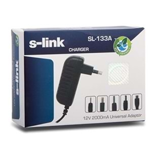 S-link SL-133A 12V 2A 5 Uçlu Universal Tablet PC Adaptörü