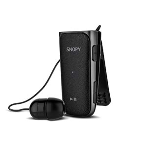 Snopy SN-BT140 Mobil Telefon Uyumlu Makaralı Titreşimli Siyah/Gri Bluetooth Kulaklık