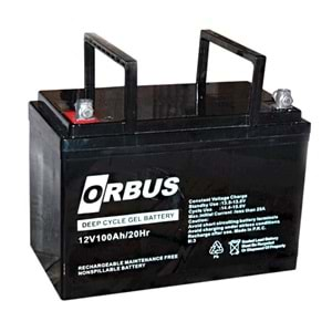 AKÜ 12 VOLT 100 AMPER ORBUS KARBON JEL TİP AKÜ