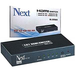 Next YE-104 4x1 HDMI Switch - 4 Port Kumandalı