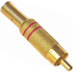 RCA FİŞ METAL ALTIN GOLD ERKEK KONNEKTÖR 1290