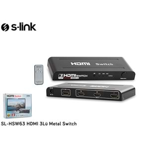 S-Link SL-HSW63 HDMI 3Lü Metal Switch