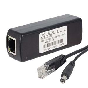 IP KAMERA POE KABLOSU AKTİF POE SPLITTER (IN:DC48V-57V OUT:IEEE802.3AF-MAX:12V2A)