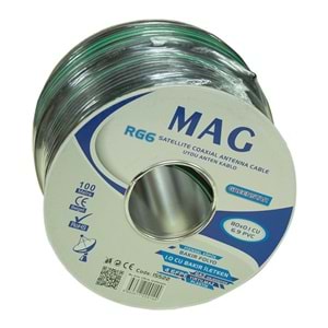 MAG YESIL FULL BAKIR ANTEN KABLOSU RG6/U6 CU/CU 80 TEL (100 METRE)
