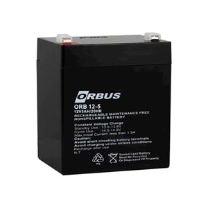 AKÜ 12 VOLT 5 AMPER ( 90 X 70 X 101 MM ) ORBUS ORB12-5