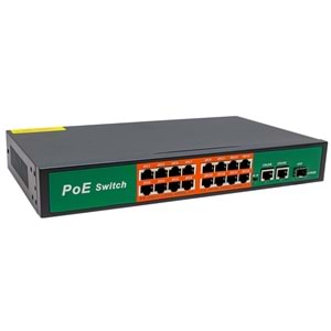 POWERMASTER 300W 10/100/1000 MBPS 16+3+SFP POE ETHERNET GIGABIT SWITCH