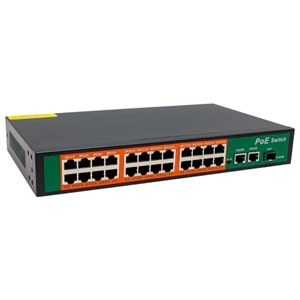 POWERMASTER 300W 10/100/1000 MBPS 24+3+SFP POE ETHERNET GIGABIT SWITCH