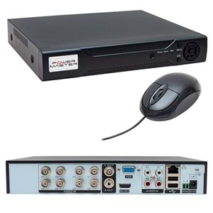 POWERMASTER AHD/ANALOG/TVI/CVI 1080N 8 KANAL DVR/XXVR KAYIT CIHAZI (XMEYE)