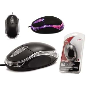 EVEREST KM-6809 SİYAH MAVİ IŞIKLI KABLOLU USB MOUSE