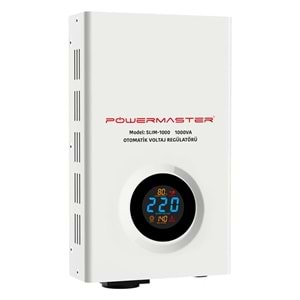 POWERMASTER SLIM-1000 OTOMATİK 1000 WATT VOLTAJ REGÜLATÖRÜ 1000VA (KOMBİ REGÜLATÖRÜ)