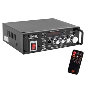 MEKSE UA-105 USB/UK/BLUETOOTH'LU 220V-12V EKRAN 2X15W STEREO TRAFOSUZ ANFİ