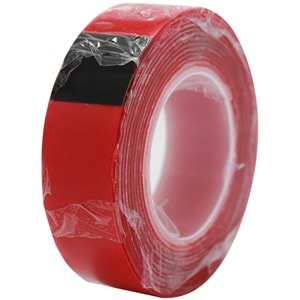 POWERMASTER KIRMIZI AKRİLİK ÇİFT TARAFLI BANT 19MM X 2MT (OGS BANTI)