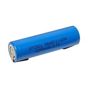 EFCELL 18650 3.7 VOLT 1200 MAH LİTHIUM LION PUNTALIPİL- (BAŞLIKSIZ PUNTALI) MAVİ