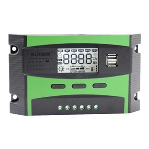 SUOER ST-C1220 12-24 VOLT 20 AMPER DİGİTAL OTOMATİK SOLAR ŞARJ REGÜLATÖRÜ (2 USB GİRİŞLİ 5 V-2.1A)