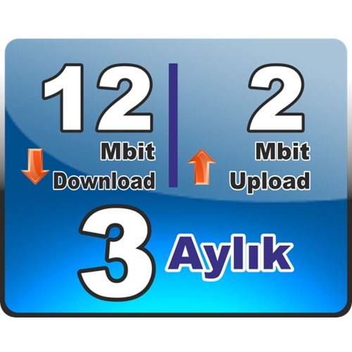12 Mbit Down 2 Mbit Up Bireysel Wireless 3 (Üç) Aylık