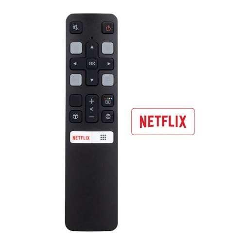 WEKO KL SES KOMUTSUZ TCL RC 802V FMR1 50'' - 55'' ANDROID TV NETFLIX TUŞLU AKILLI LCD LED TV KUMANDA