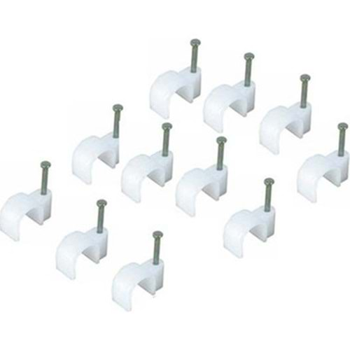 CABLE CLIP/PLASTIC CAN 8MM/NO:3 ÇİVİLİ KROŞE(100LÜ PAKET)