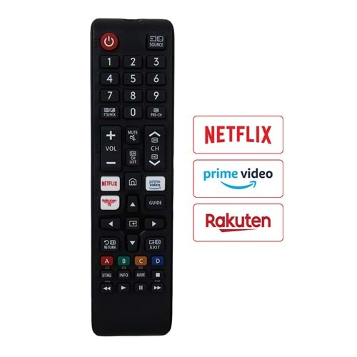 HEY KL SAMSUNG BN59-01315B NETFLIX-PRIME VIDEO-RAKUTEN TUSLU KISA LCD LED TV KUMANDA (40192=2860)