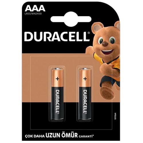 DURACELL AAA INCE PIL (2'LI PAKET FIYATI)
