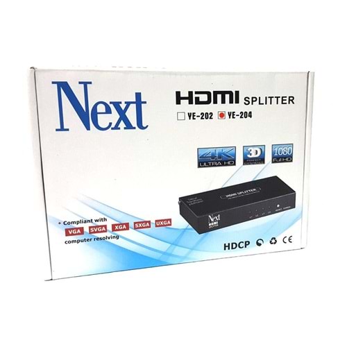 Next YE-204 1x4 HDMI SPLITTER