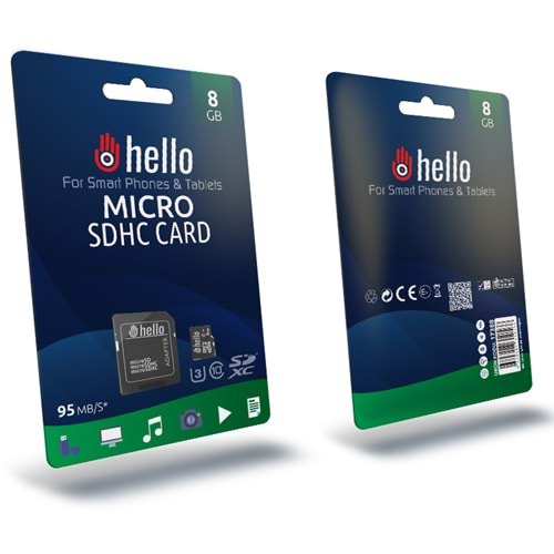 HELLO 8 GB MICRO SD HAFIZA KARTI ( CLASS 10 )