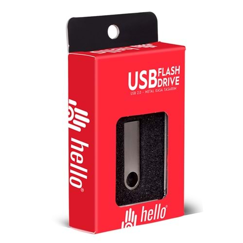HELLO 16 GB METAL USB FLASH BELLEK METAL KUTULU