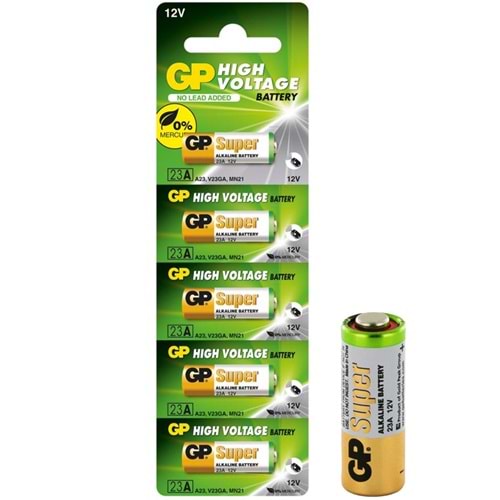 GP 23A 12 VOLT KALIN ALARM PILI (5'LI PAKET)