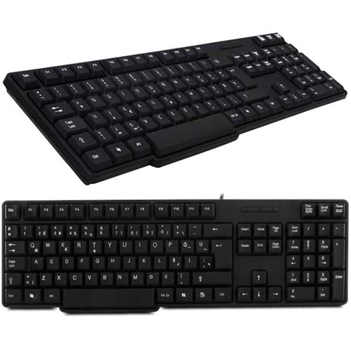 EVEREST KB-517U SIYAH KABLOLU USB Q STANDART KLAVYE