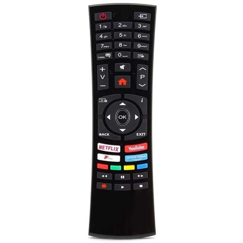 HEY KL KÜÇÜK KALIP VESTEL R/C 4391P BLACK FPLAY NETFLIX-YOUTUBE-PLAY TUSLU LCD LED TV KUMANDA