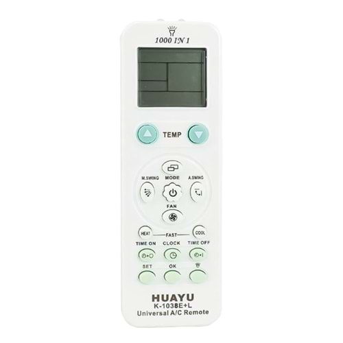 HUAYU KK K-1038E+L 1000 IN 1 UNIVERSAL KLİMA AKILLI KUMANDA (33368=3728)
