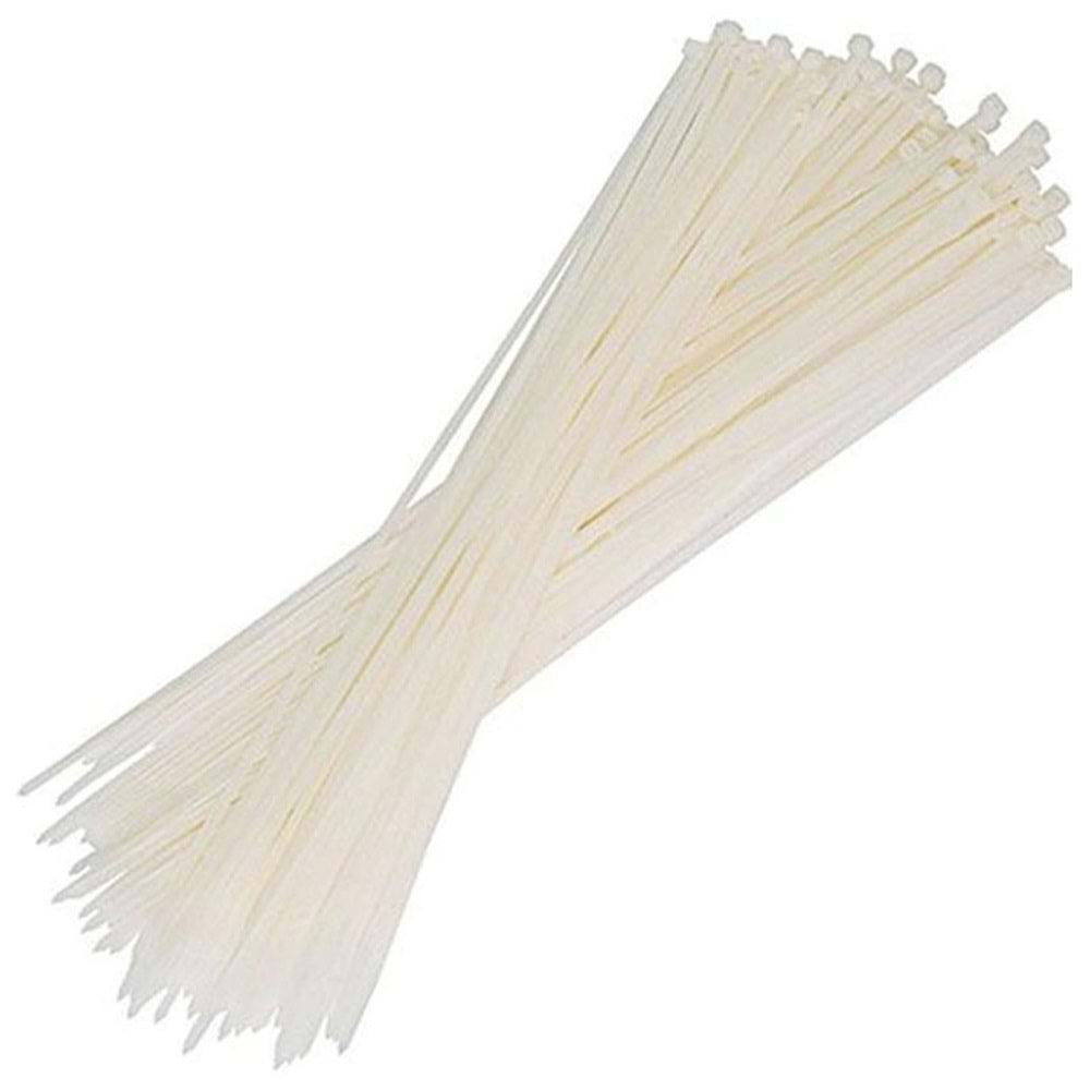 POWERMASTER 25 CM 3.6 MM BEYAZ KABLO BAGI (100'LÜ PAKET)