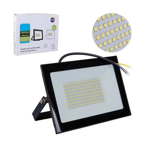POWERMASTER PM-22572 100 WATT - 220 VOLT 6500K IP66 150* ISIK AÇISI SIYAH SLIM KASA BEYAZ LED PROJEKTÖR